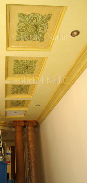 plafond peint sur toile à maroufler - hand painted ceiling mural on canvas\\n\\n13/07/2015 16:46