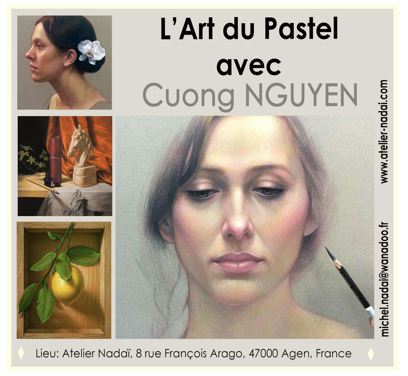 pastel workshop with Cuong Nguyen at Atelier Nadaï