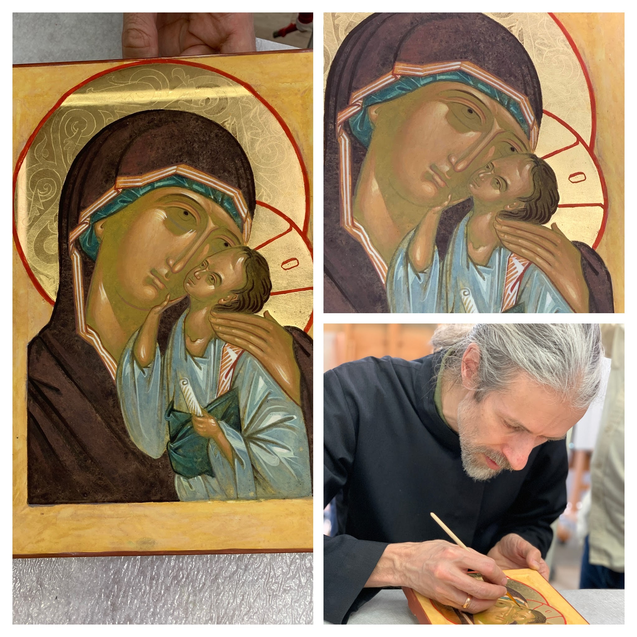 Nikita Andrejev icon painting workshop at Atelier Nadaï