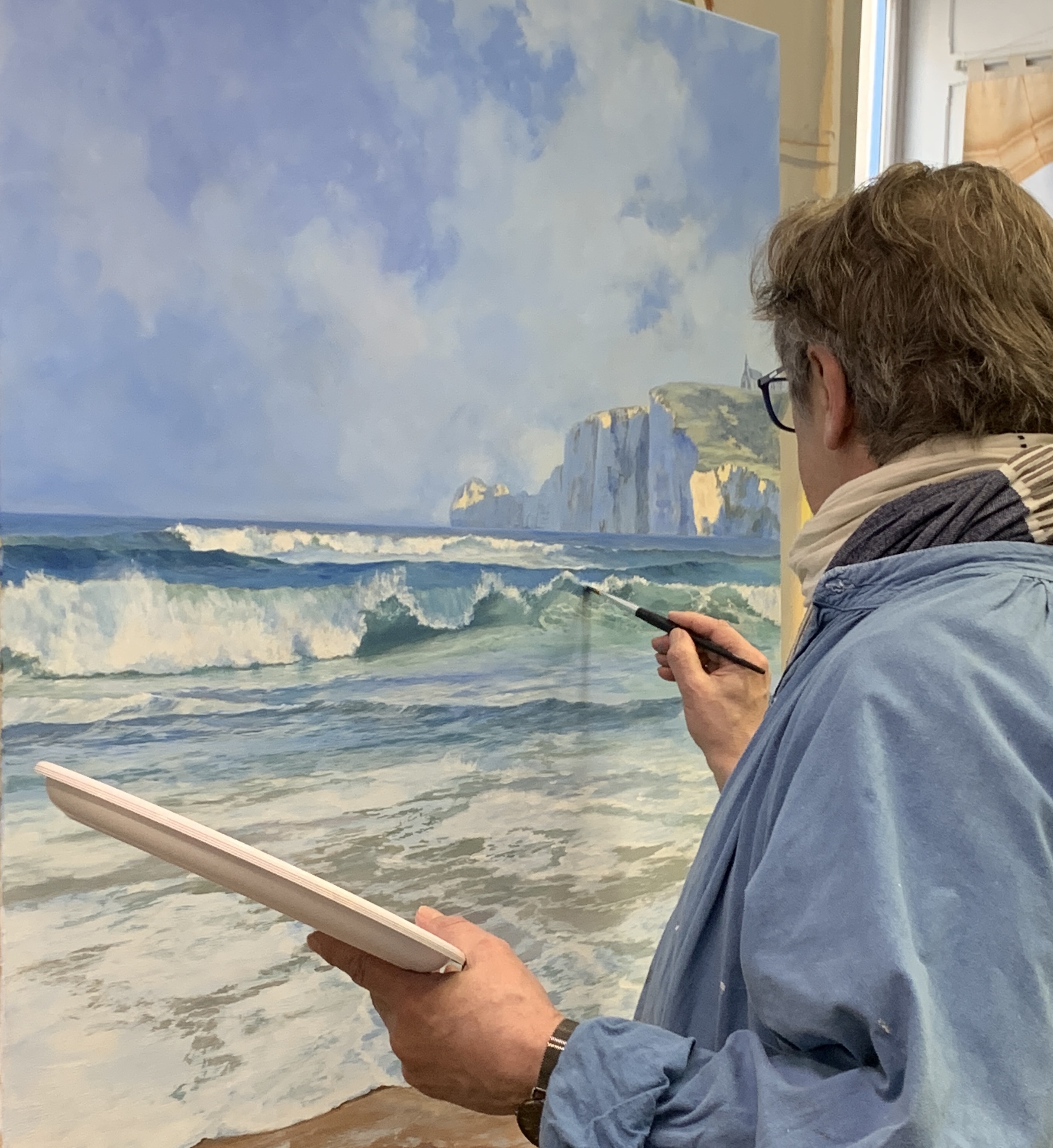 peindre la mer avec Michel Nadaï